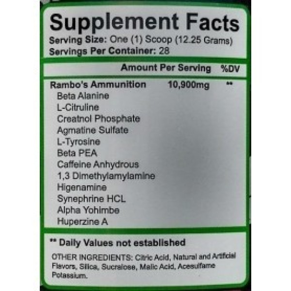 Freedom Pharma Rambo 110 mg DMAA Freedom pharma